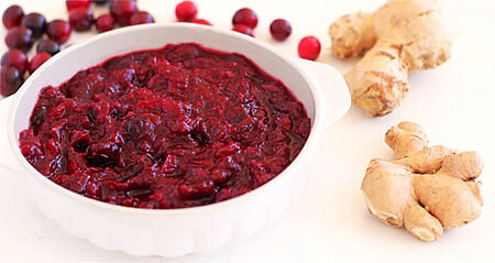 Клюква с имбирем