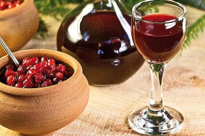 клюква с коньяком