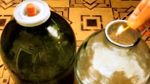 Определение готовности браги по горящей спичке