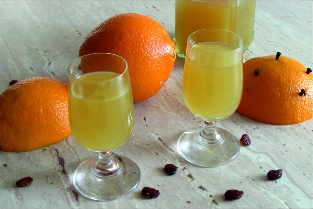 На апельсиновых корках